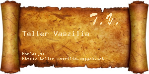 Teller Vaszilia névjegykártya